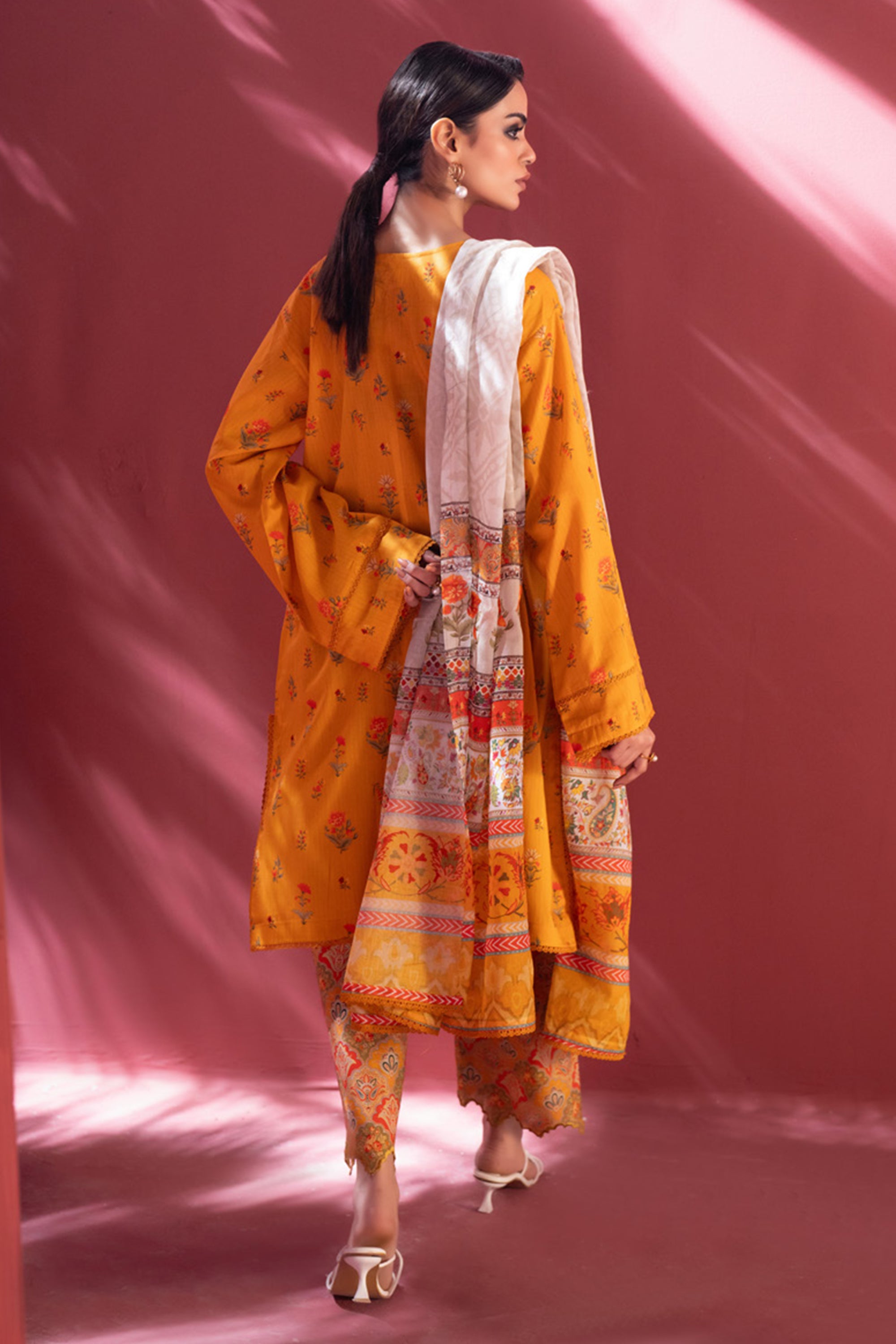 Stella Digital Printed Lawn Vol 2 Golden Mustard