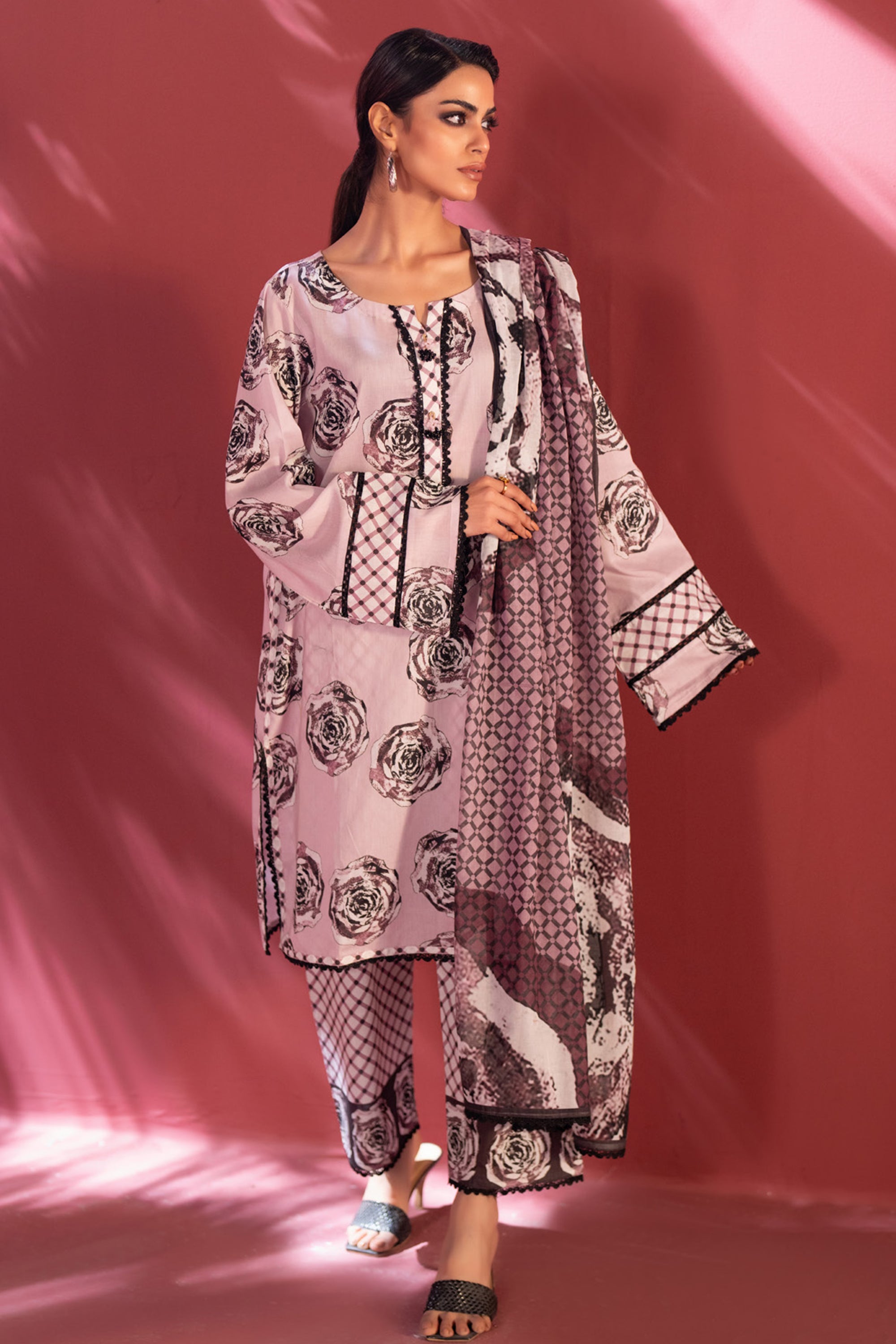 Stella Digital Printed Lawn Vol 2 Ensemble with Geometric