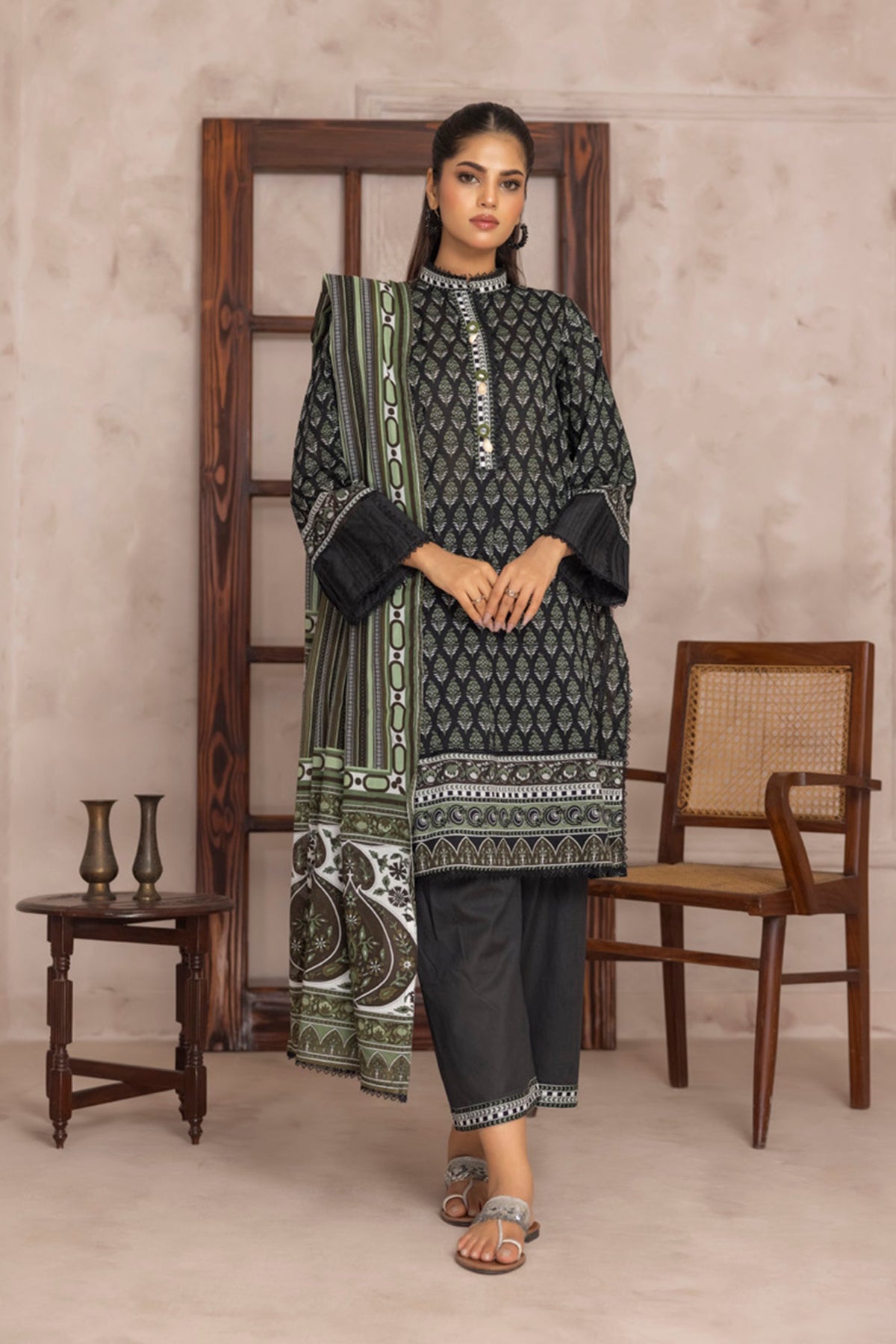 Salina 3PC Printed Lawn Suit-ST