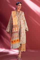 Stella Digital Printed Lawn Vol 2 Elegant Grey Floral