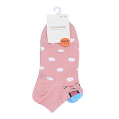 Polka Dot pink socks\buy 4 get 1 free