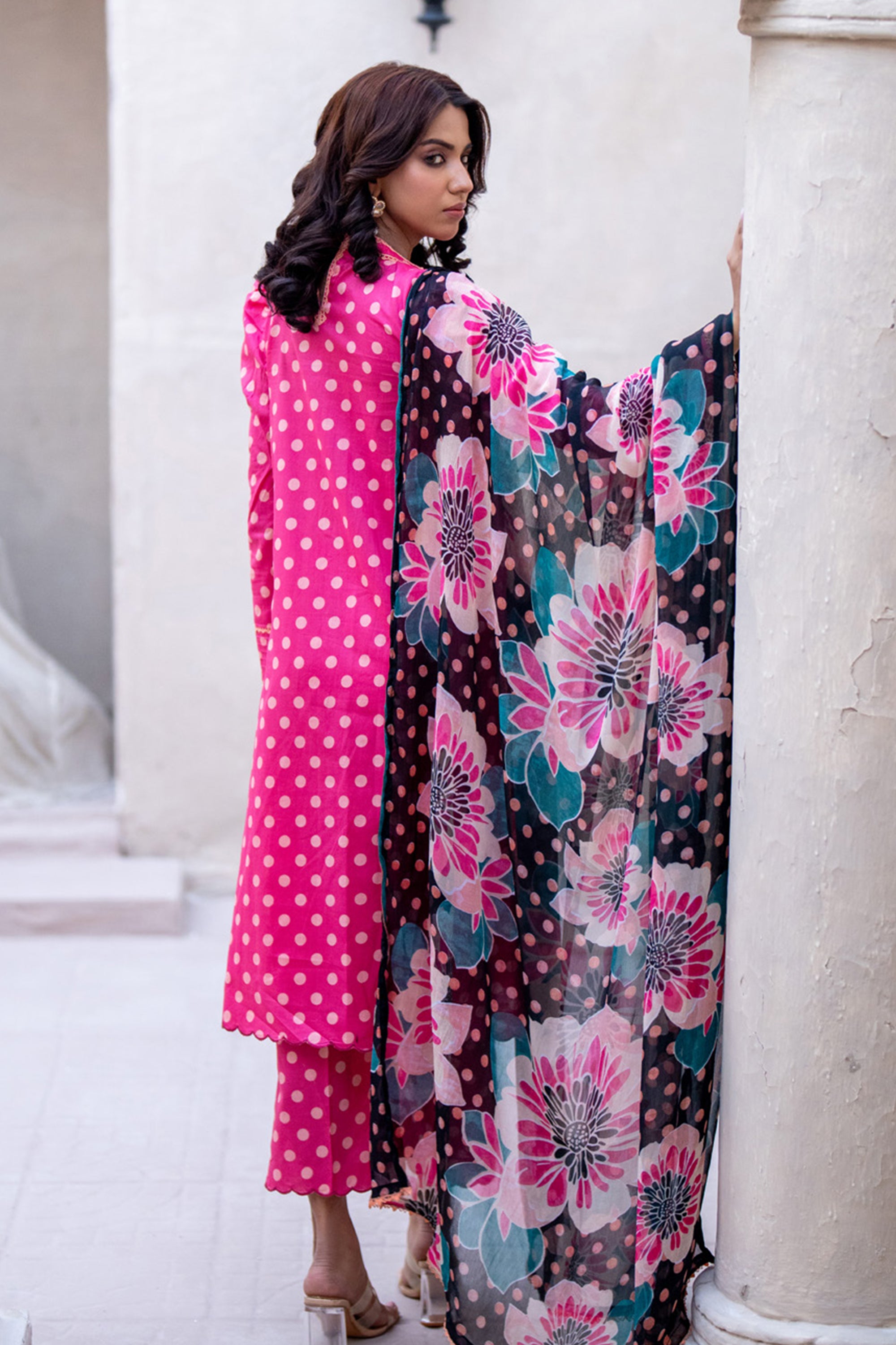 Identic Separates Lawn With Bamber Dupatta Rose Radiance