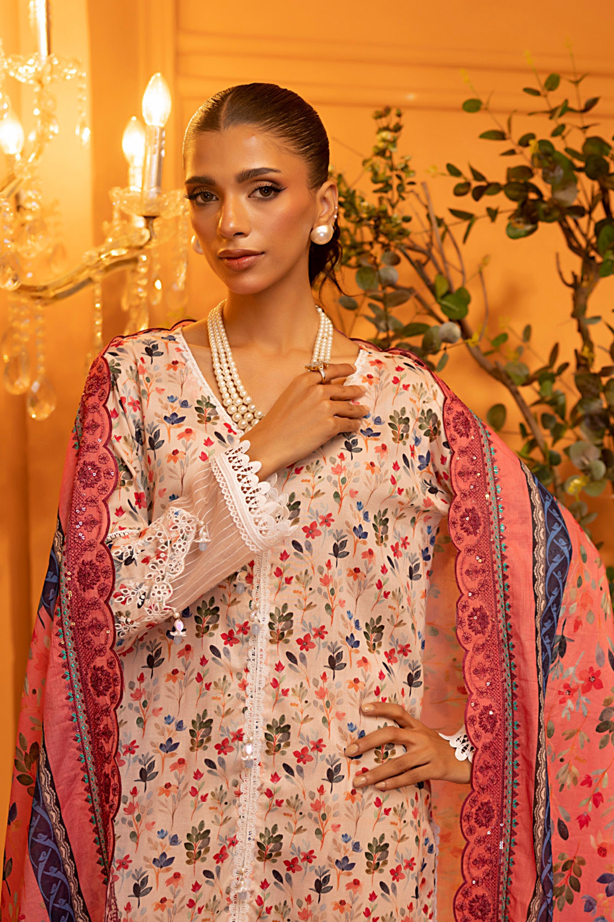 Salina Cutwork Dupatta Volume 02 Delicate Floral