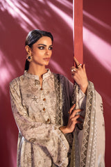 Stella Digital Printed Lawn Timeless Beige Elegance