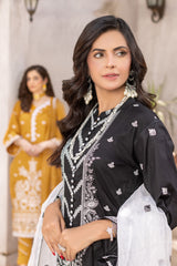 Rajis Mehak e Jahan features a timeless black and white combination