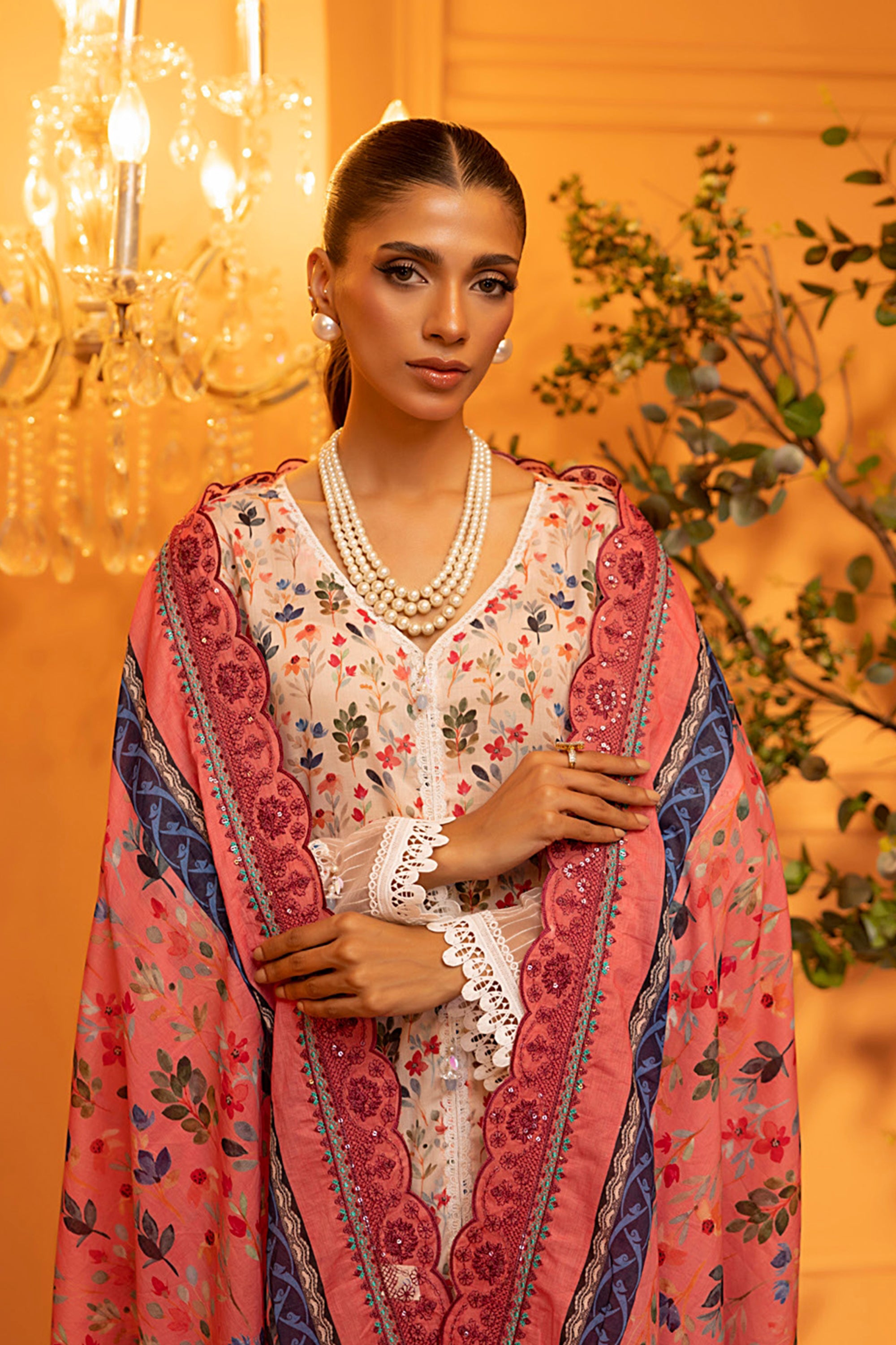 Salina Cutwork Dupatta Volume 02 Delicate Floral