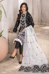 Rajis Mehak e Jahan features a timeless black and white combination
