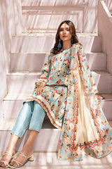Seaside Bloom Watercolor Lawn Suit