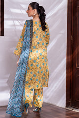 Identic Separates Lawn With Bamber Dupatta Golden Bloom