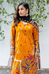 3Pc Printed Lawn – Moon Clothing