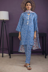 Identic Trendy Threads Vol 3 Elegant Sky Blue Floral