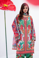 Tropical Bloom Bordered Grace Suit Set