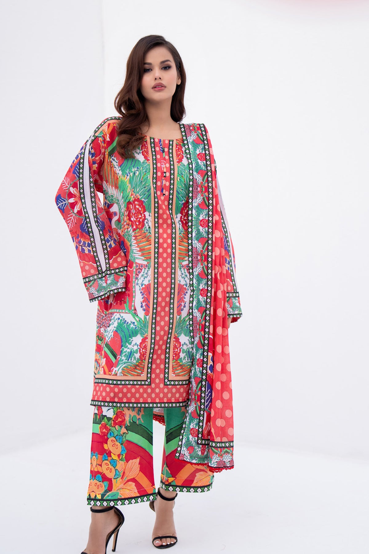 Tropical Bloom Bordered Grace Suit Set