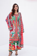 Tropical Bloom Bordered Grace Suit Set
