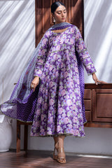 Identic Separates Lawn With Bamber Dupatta Lavender Elegance