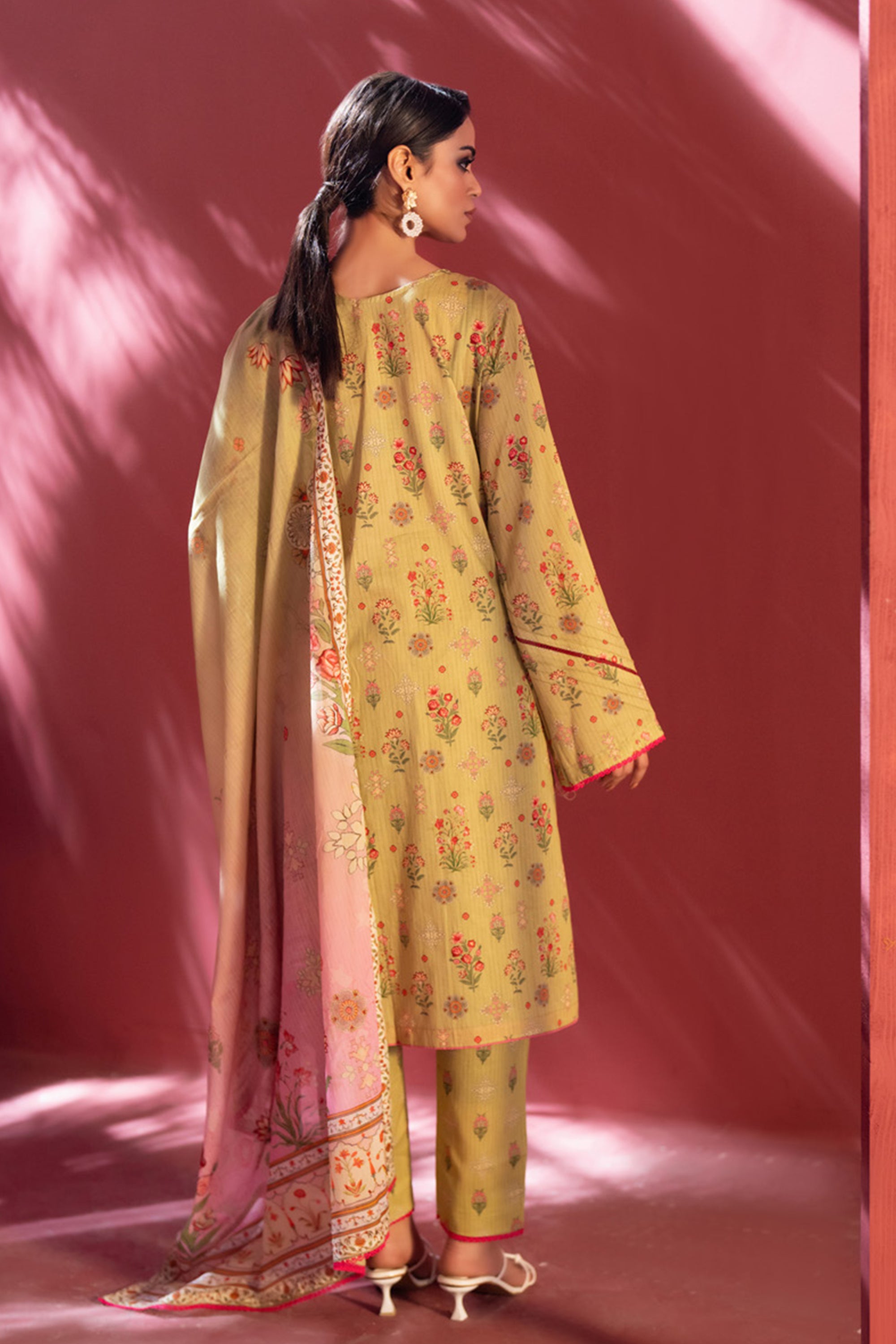 Stella Digital Printed Lawn Vol 2 Elegant Olive Green