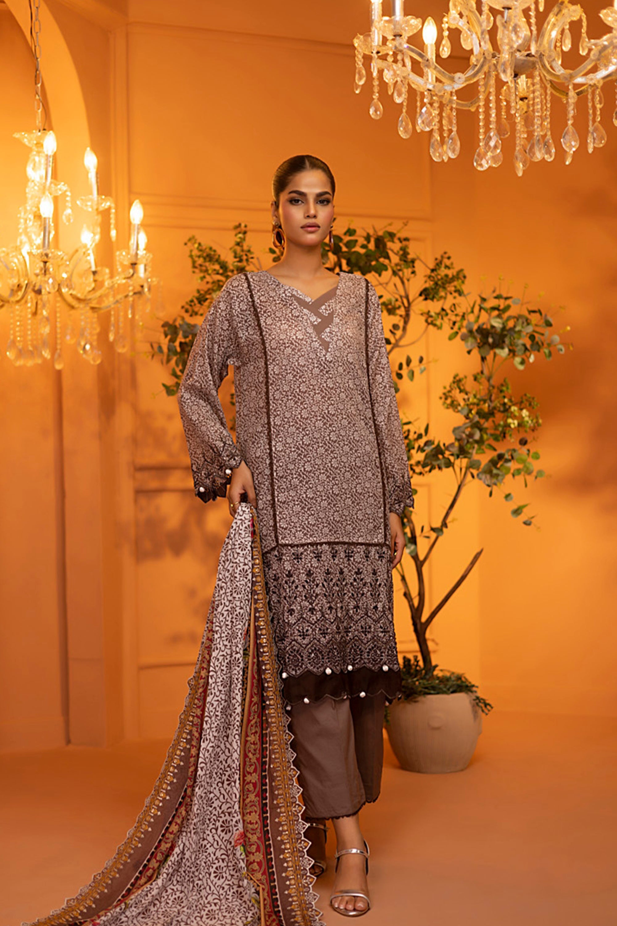 Women Salina Lawn with Cutwork Dupatta Vol 2