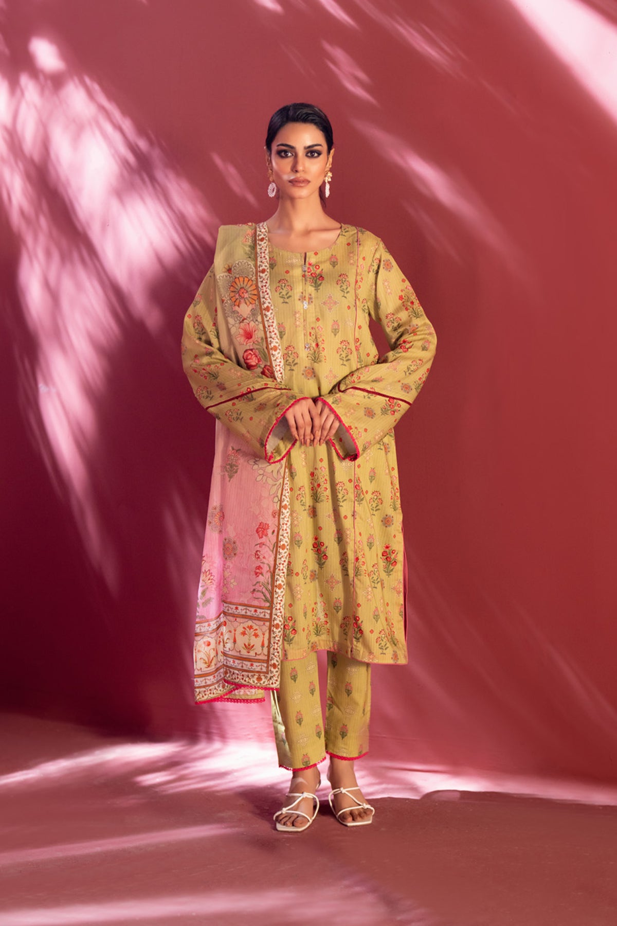 Stella Digital Printed Lawn Vol 2 Elegant Olive Green
