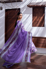 Identic Separates Lawn With Bamber Dupatta Lavender Elegance