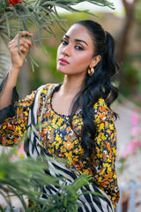 Midnight Marigold Bloom Lawn Suit