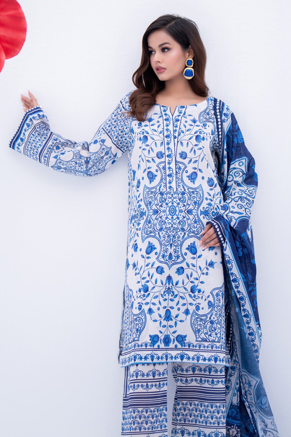 Sapphire Mosaic Flowing Lawn Suit