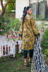 Midnight Marigold Bloom Lawn Suit
