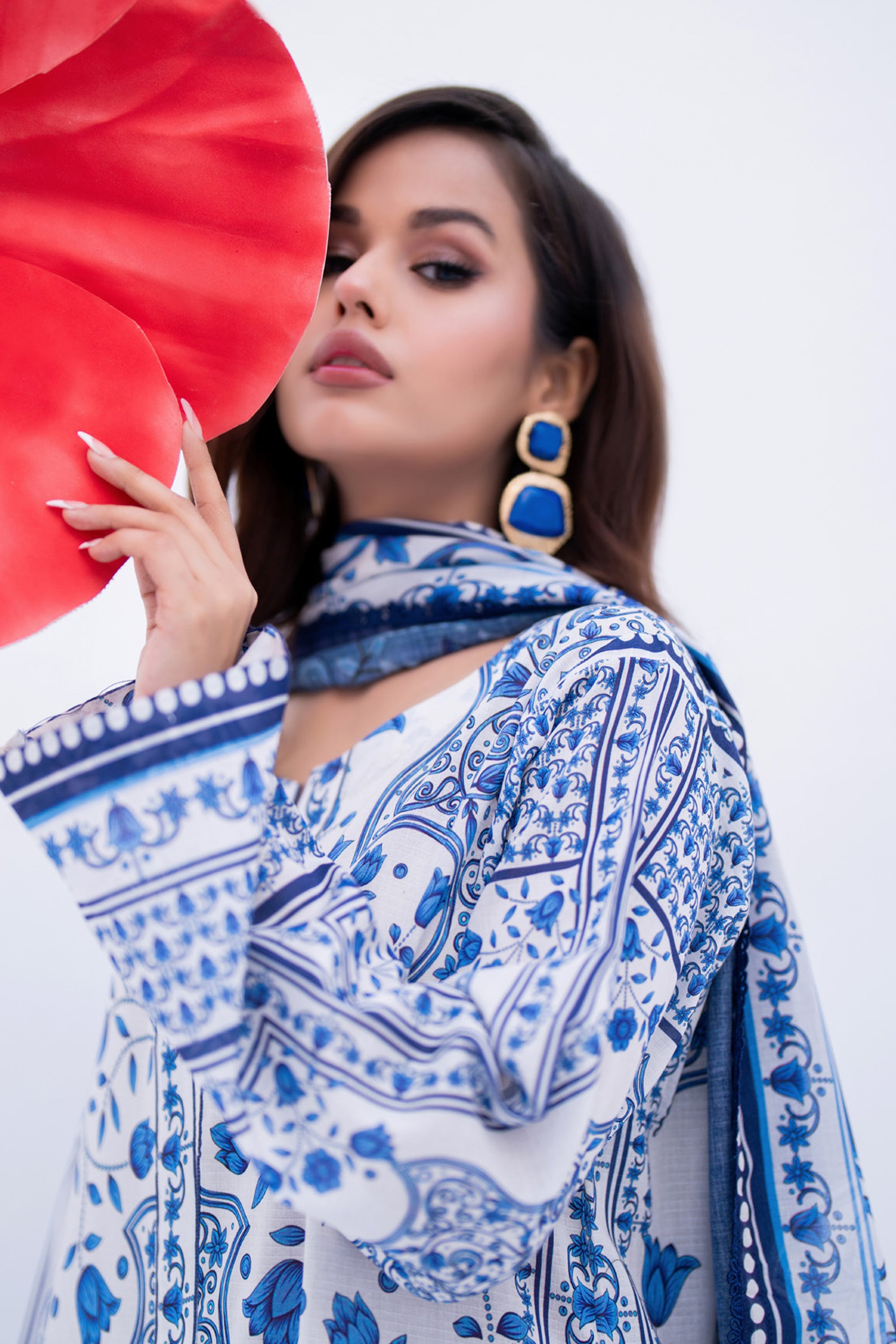 Sapphire Mosaic Flowing Lawn Suit