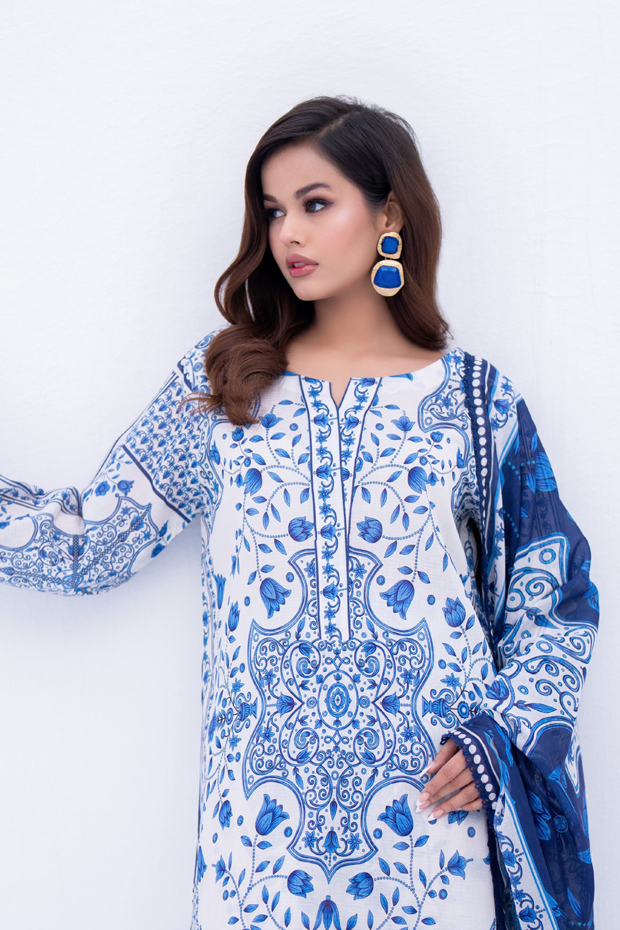 Sapphire Mosaic Flowing Lawn Suit