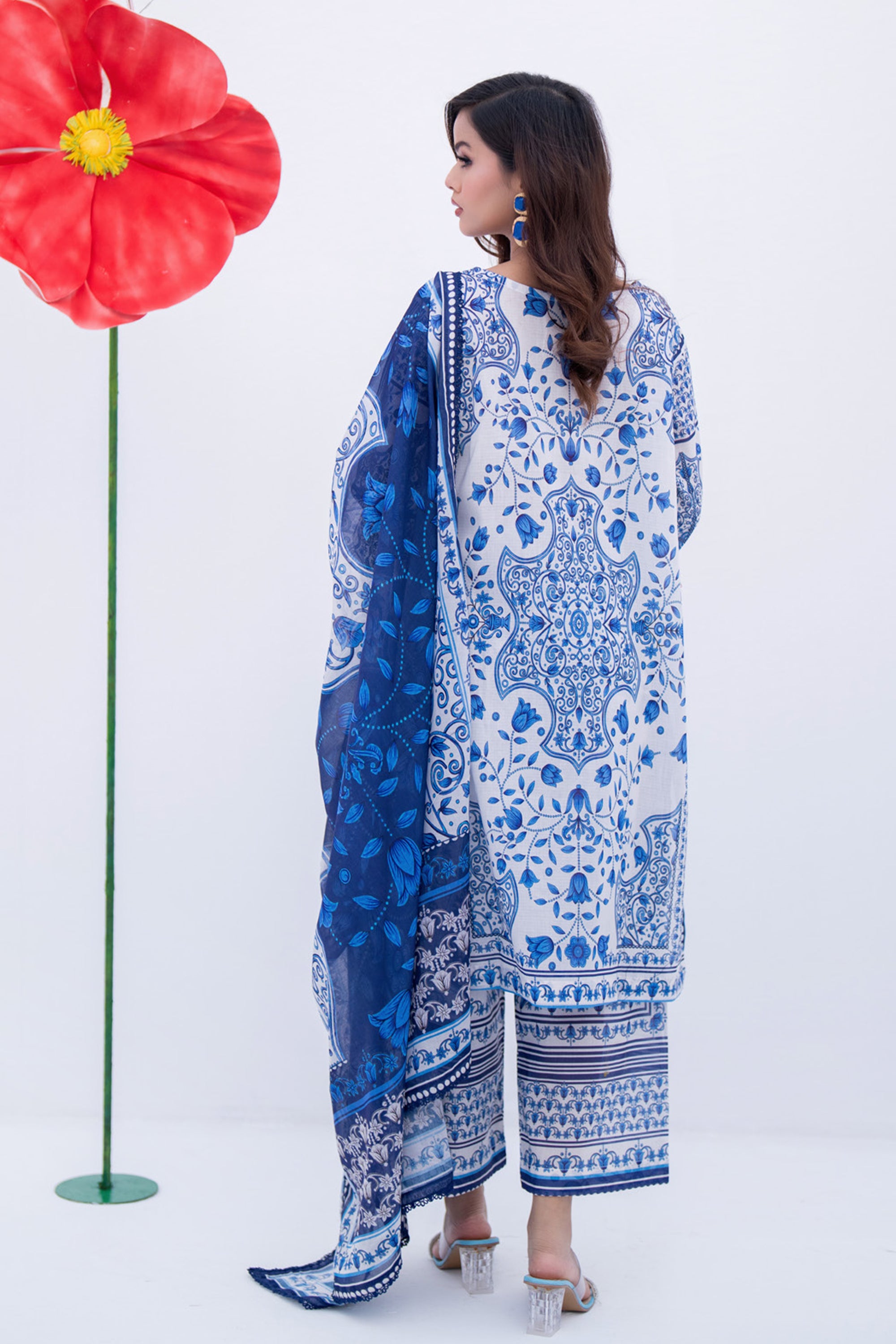 Sapphire Mosaic Flowing Lawn Suit