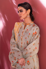 Stella Digital Printed Lawn Vol 2 Elegant Grey Floral