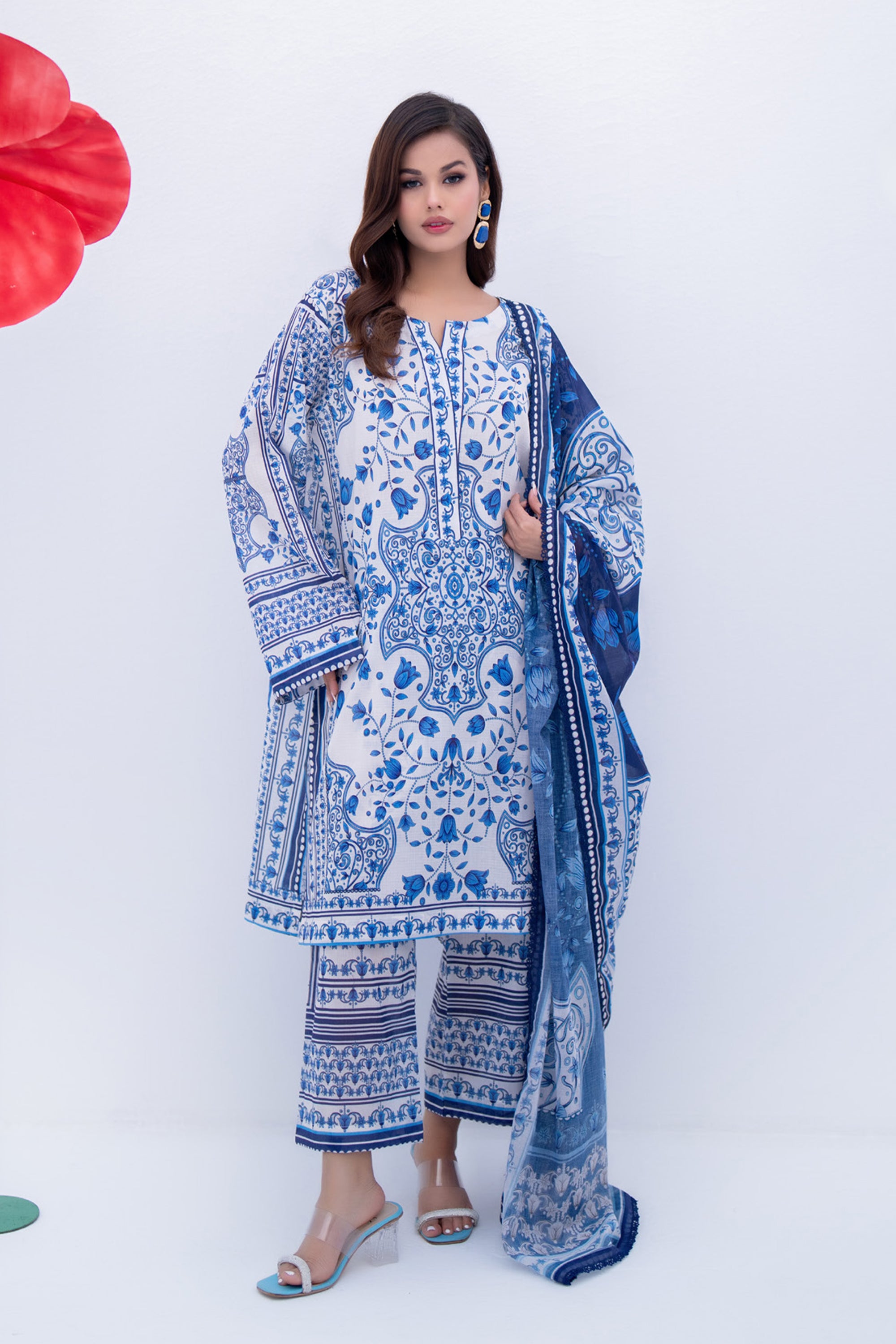 Sapphire Mosaic Flowing Lawn Suit
