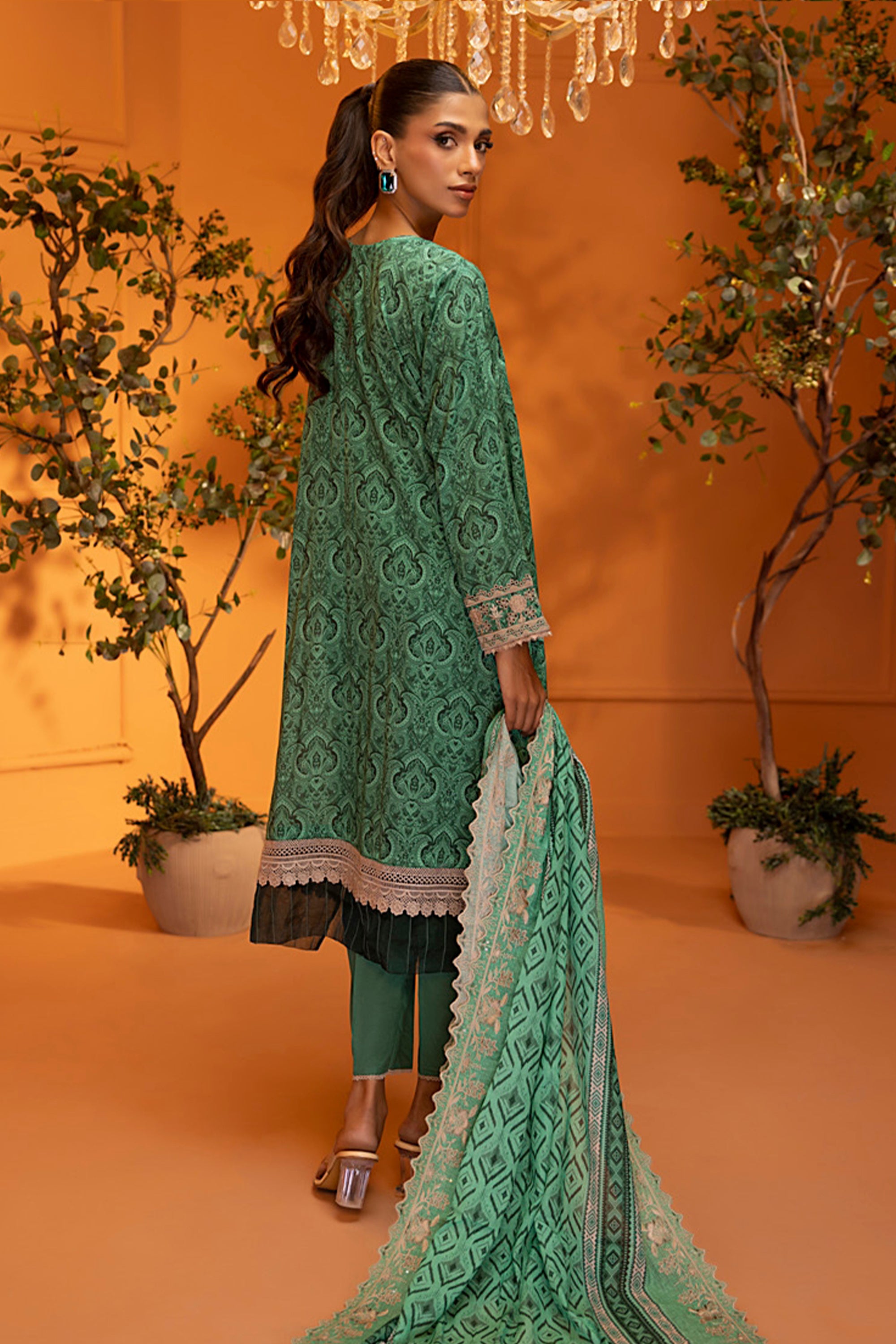 Salina Cutwork Dupatta Collection Exquisite Green