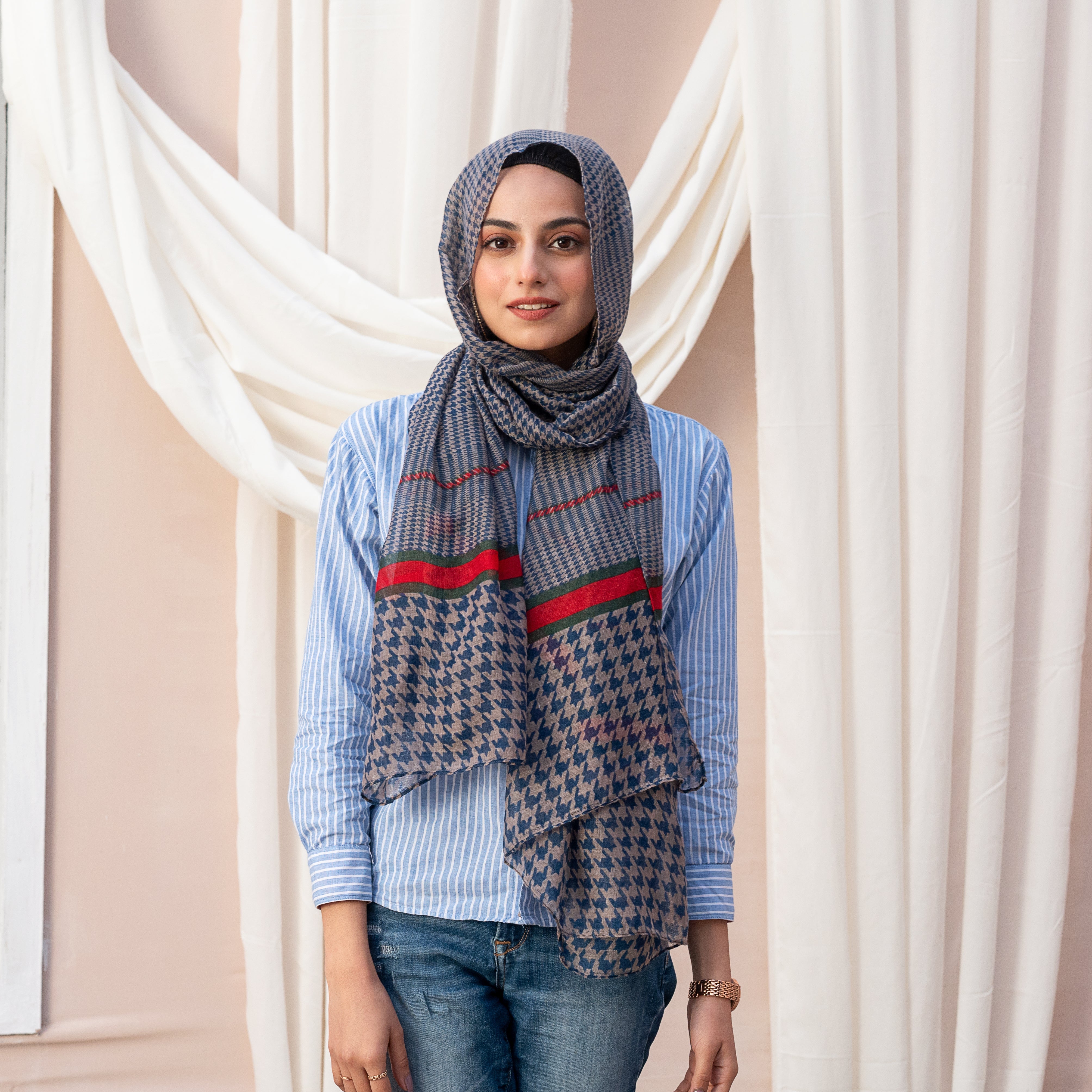 Tartan-Blue scarf