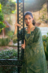 Elegant Botanical Print Lawn Ensemble