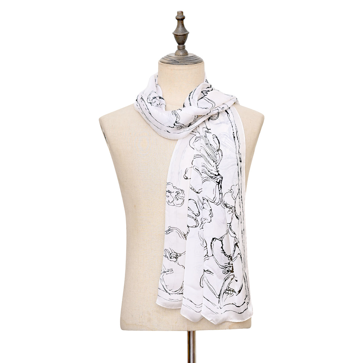 Silk Print Folky white