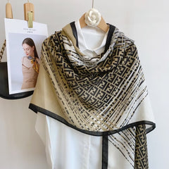 F-F print scarf-po